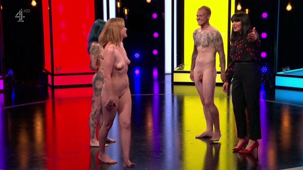 Naked journalists of a woman