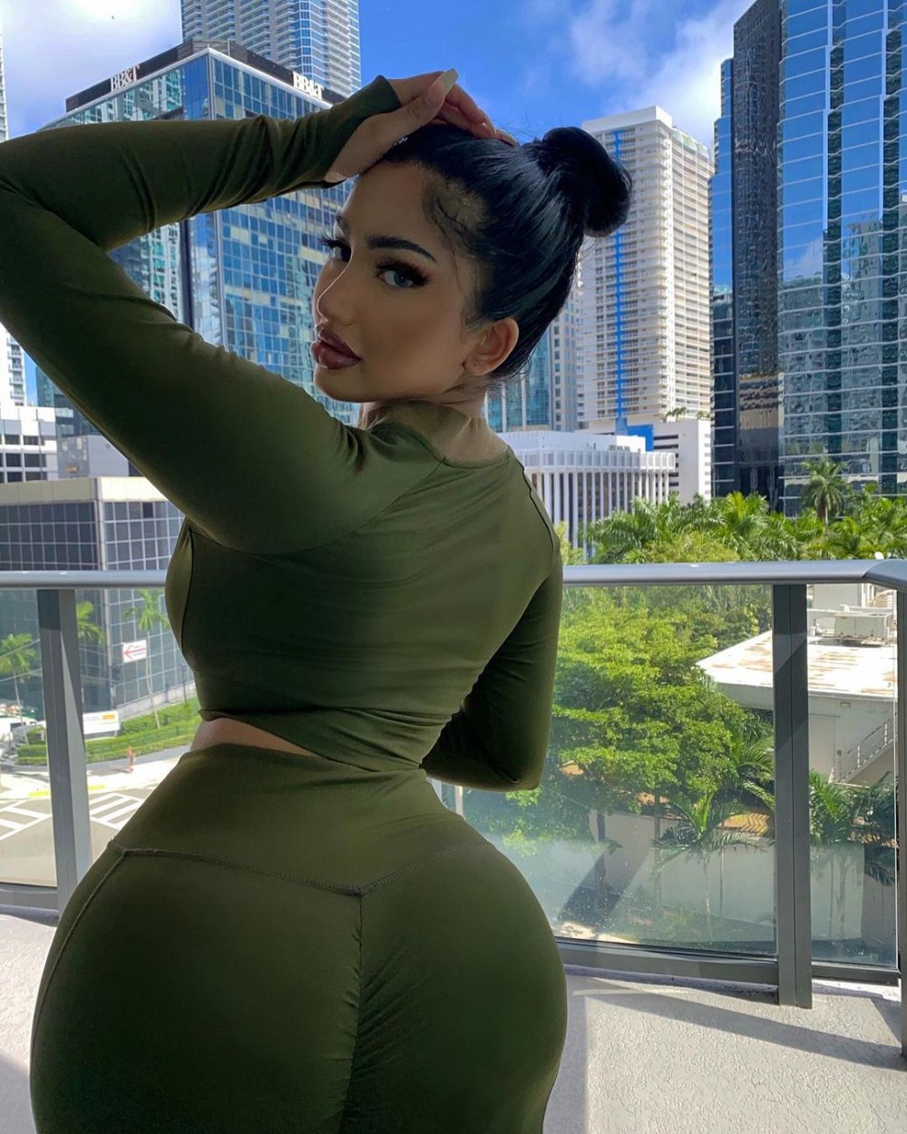 Nicole Bahari in a swimsuit