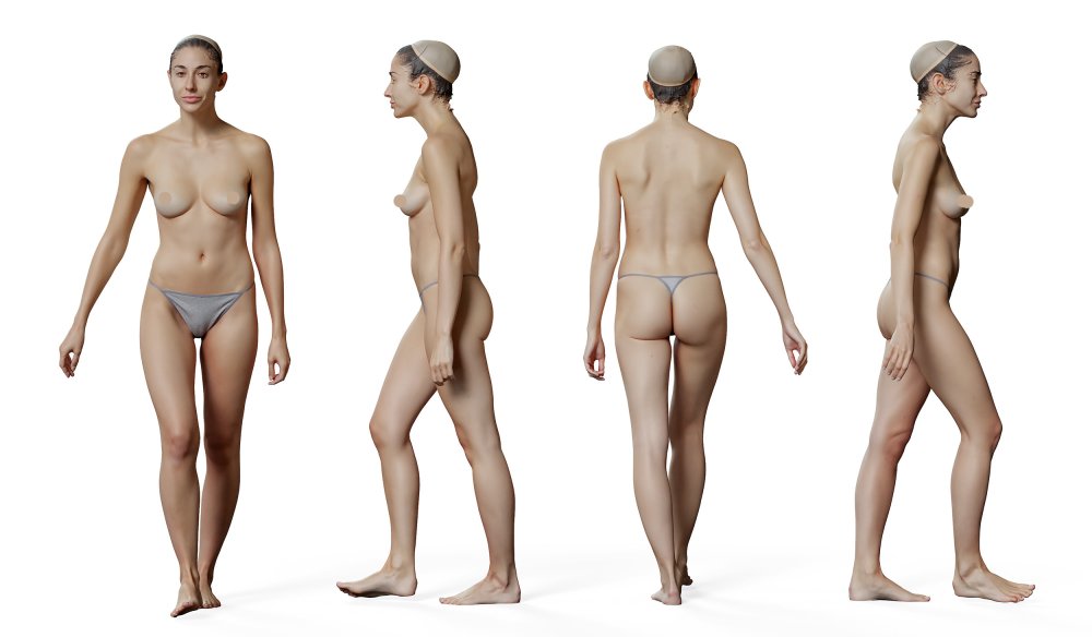 Naked female posing