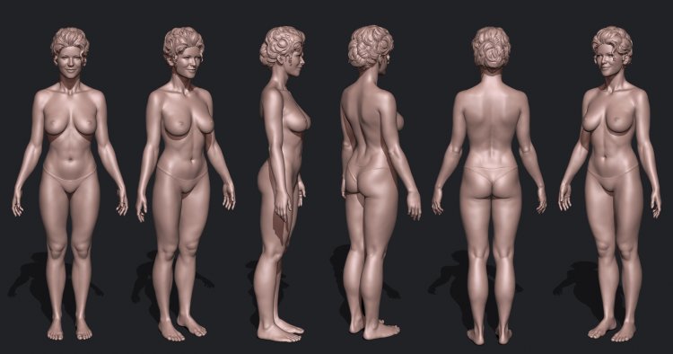 3D modeling of naked women