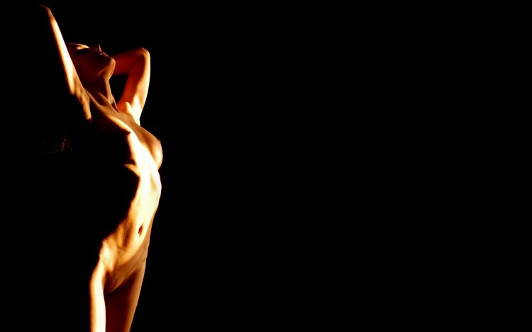 Erotic girls on a dark background