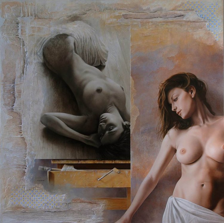 Photo portrait naked white chest