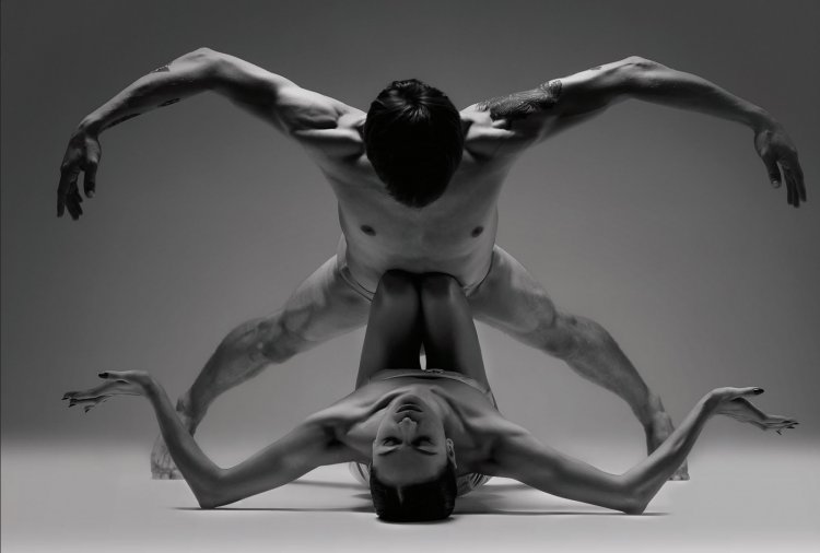 Nude breasts in a beautiful interior