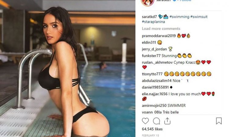 Sarah Damyanovich in underwear