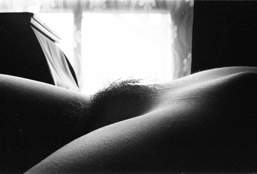 Naked pubis black white