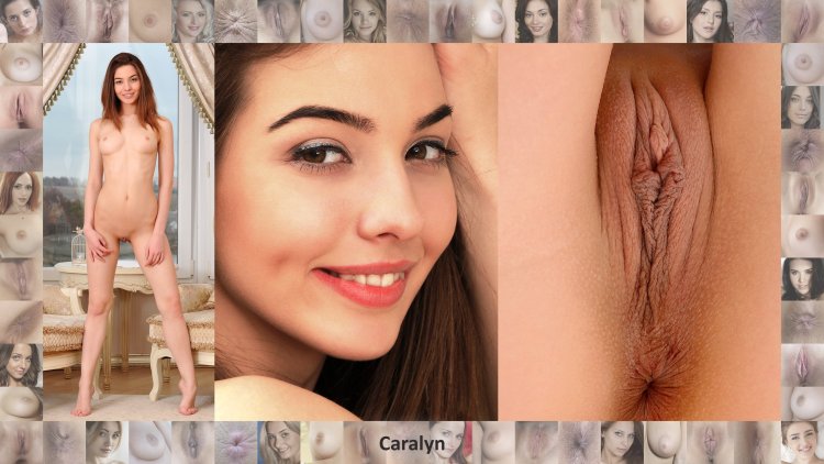 Girl shows shaved pussy