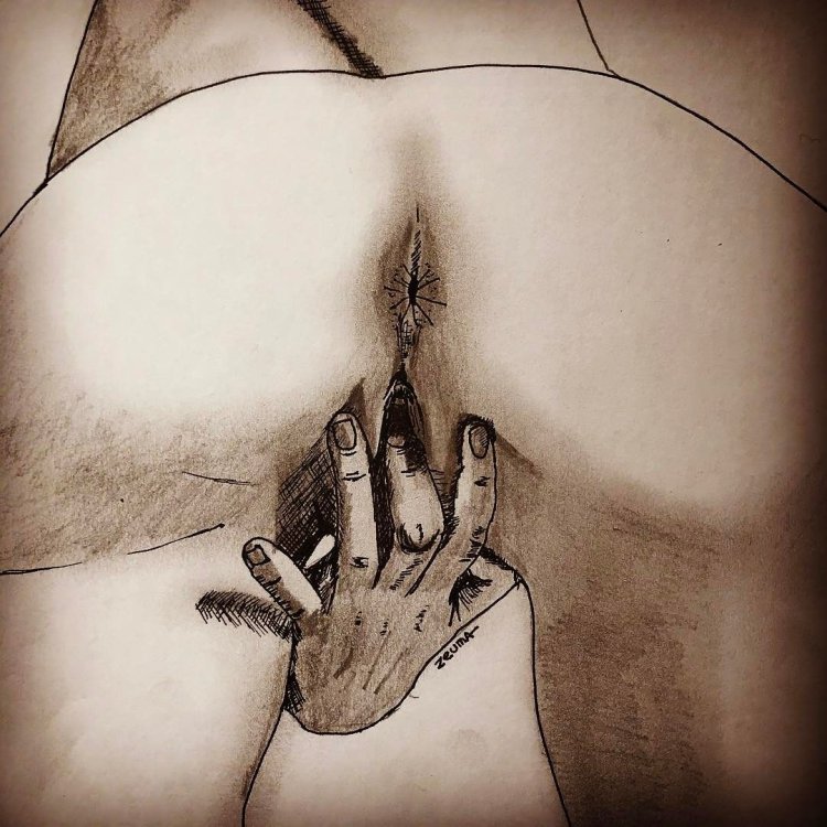 Pencil drawing vagina