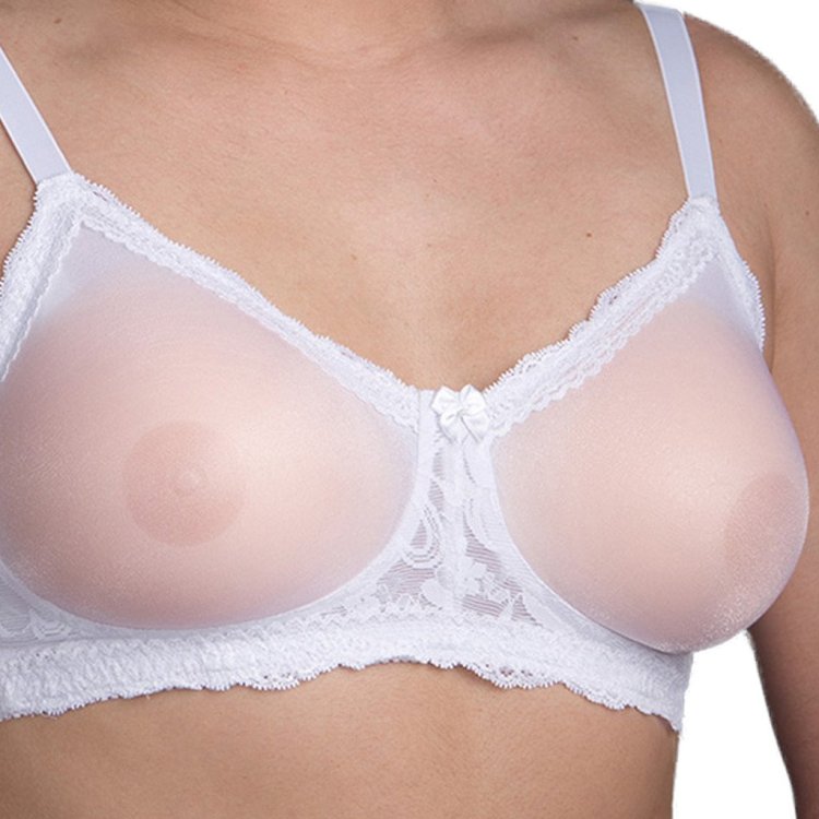 Bra with bare nipples