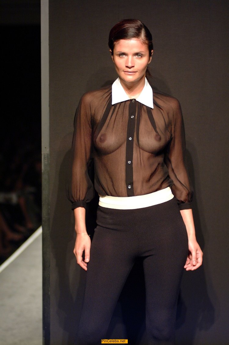 Lesbian in transparent clothes