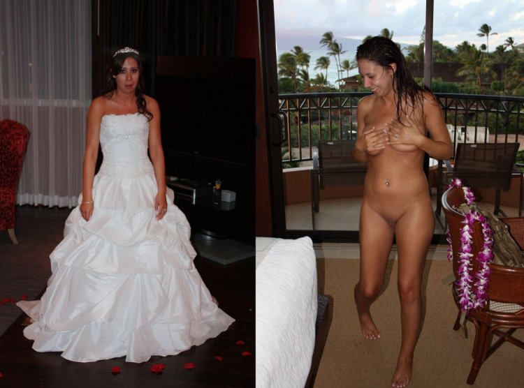 Bride dressed and undressed
