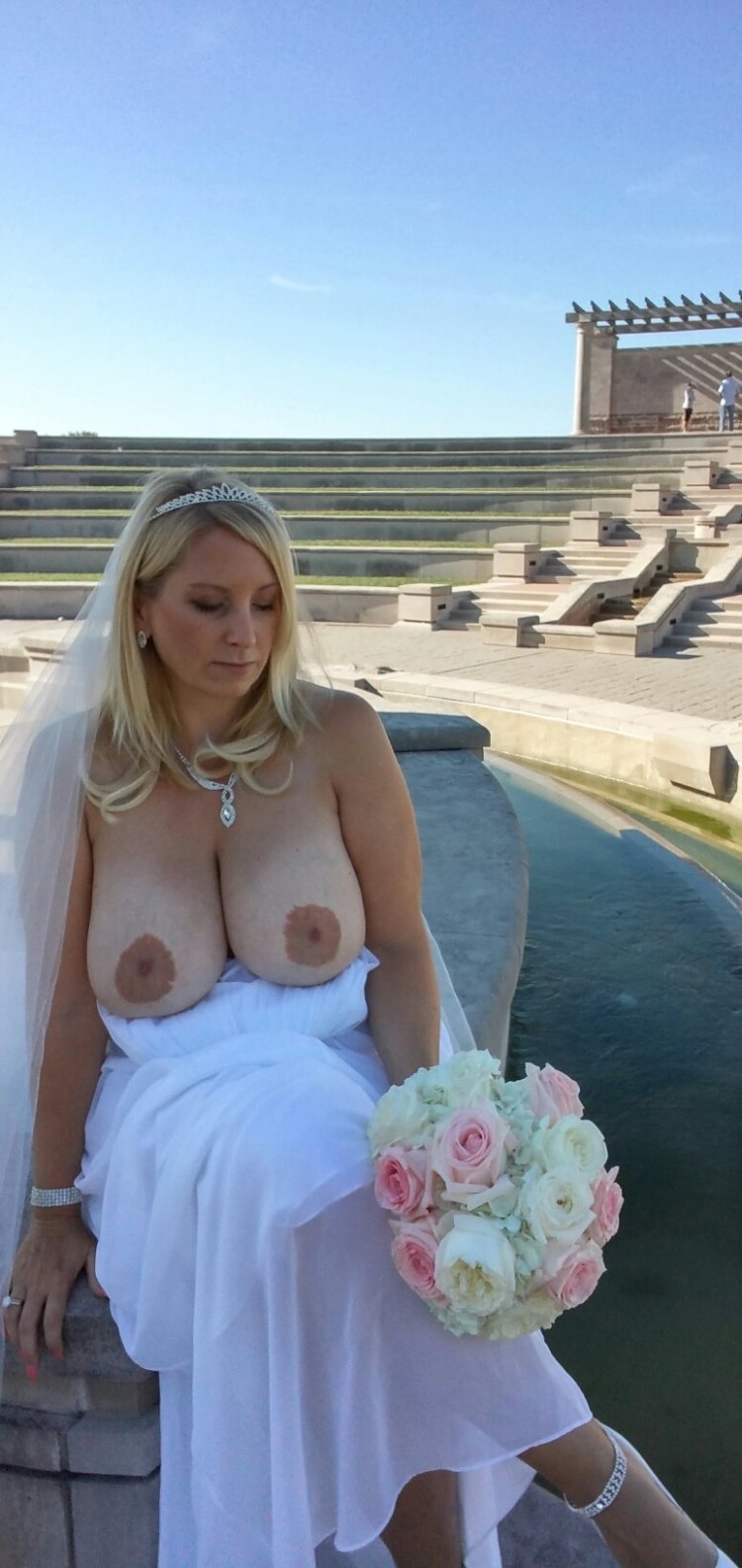 Bride with huge tits