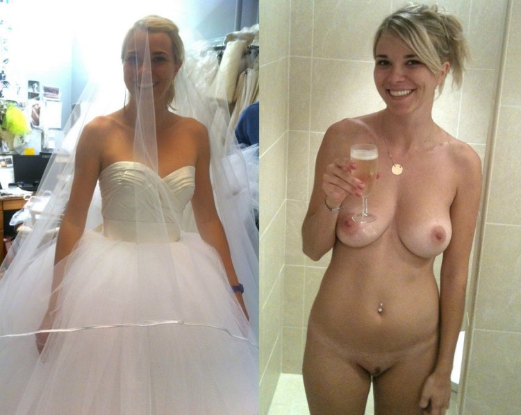 Bride dressed and undressed