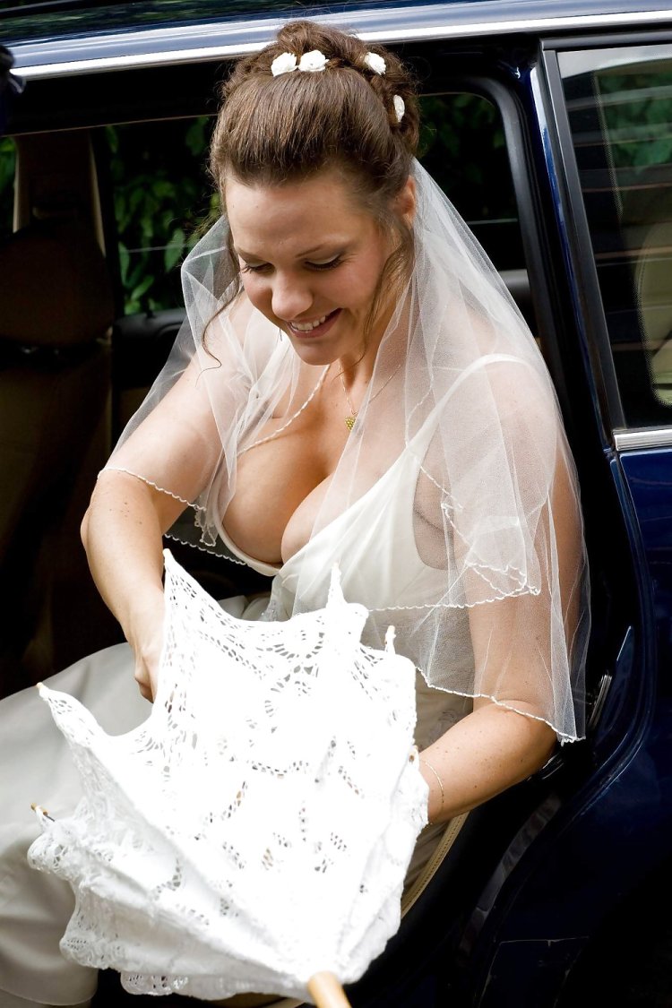 The bride lit up tits