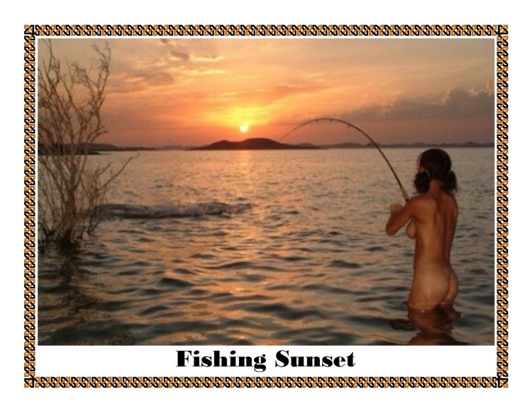 Beautiful ero picture sunset fishing