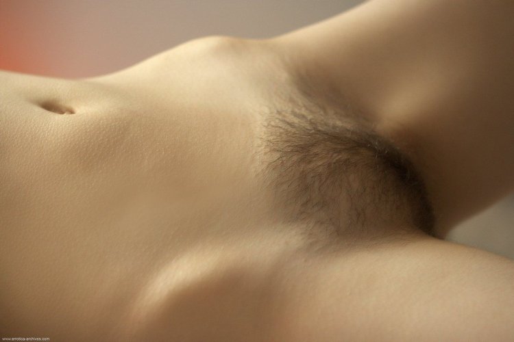 Mature shaved pubis close-up
