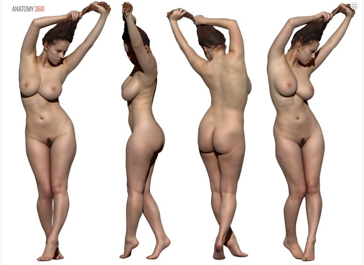 Different figures of naked women