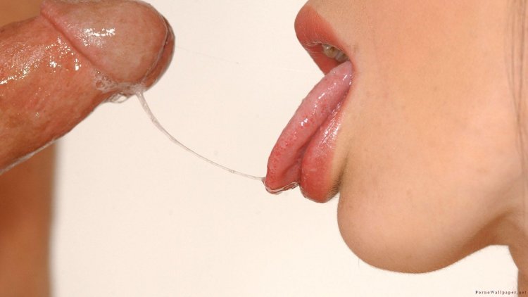 Cumshot in his mouth close-up