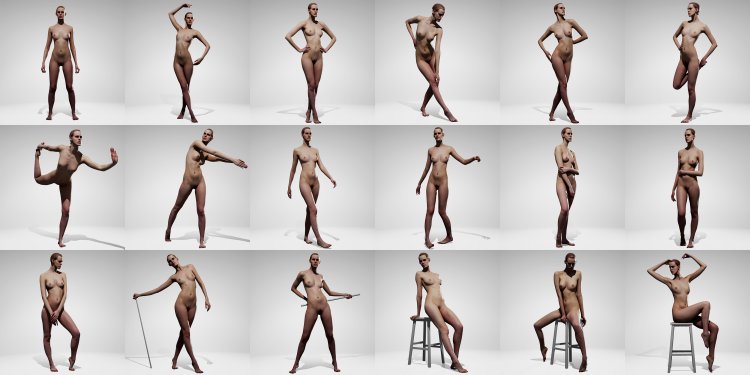 Reference Pose Naked Women