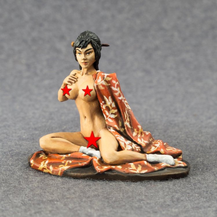 Naked erotic figurine Lady Dimitres