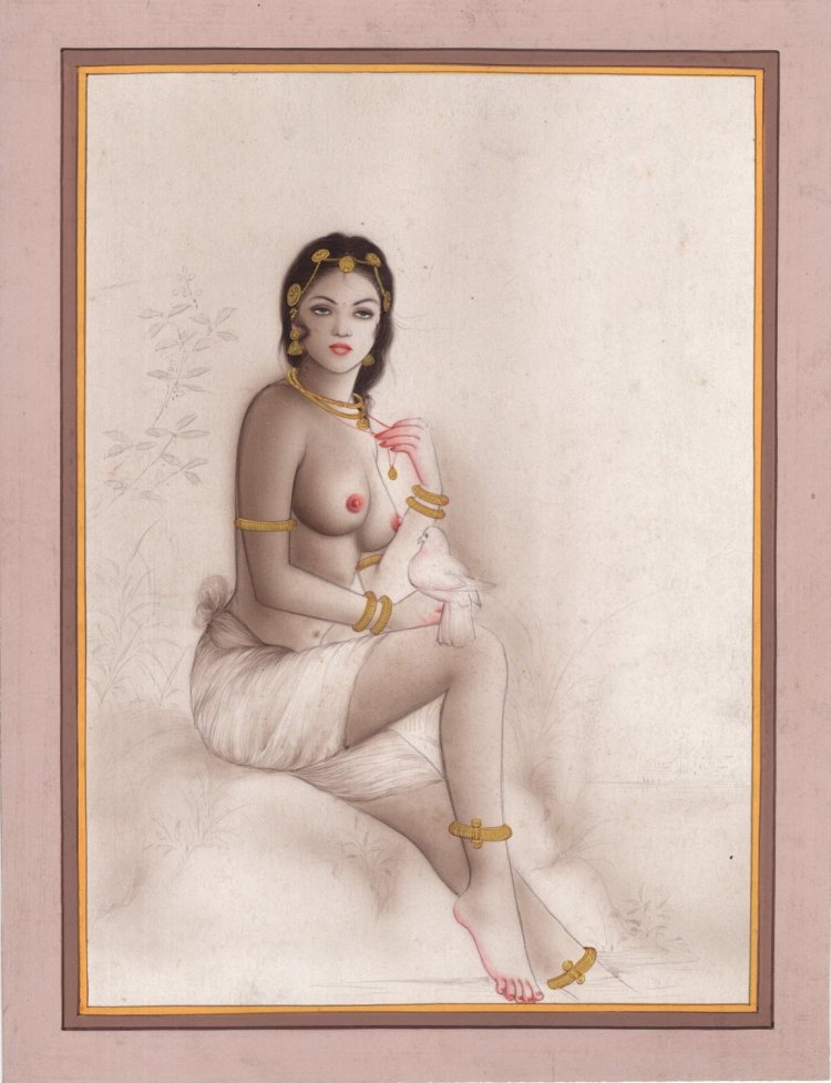 Retro naked girls in nature