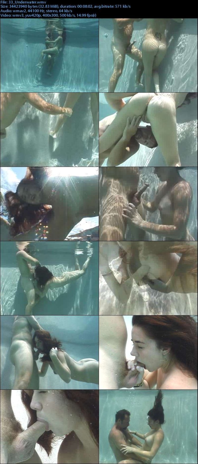 Orgasm girl under water