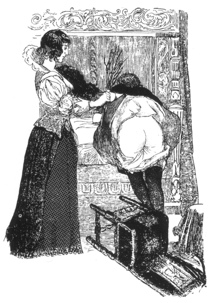 Erotic spanking of women