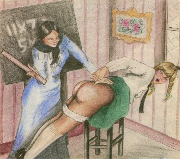 Retro spanking strap girl bdsm