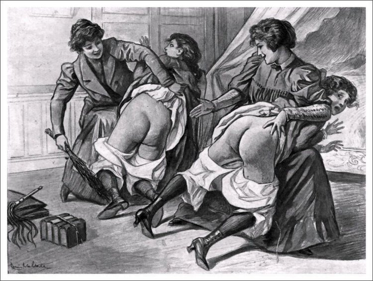 Punishment of girls spanking