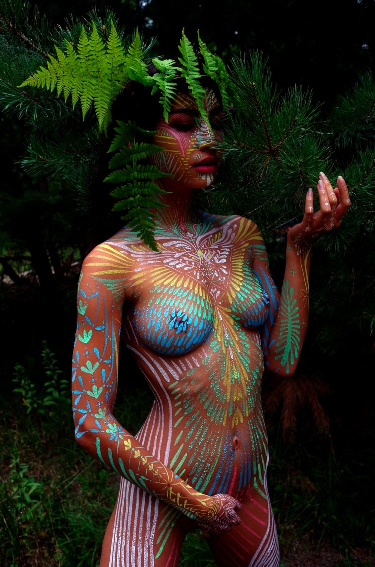 Painted female bodies
