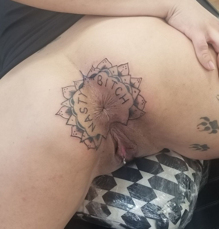 Intimate tattoos on anus