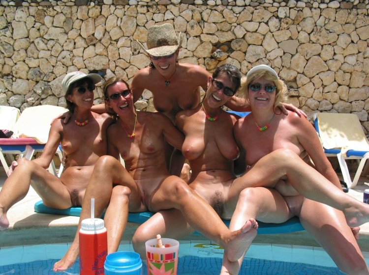 Naked holidaymakers at the hotel