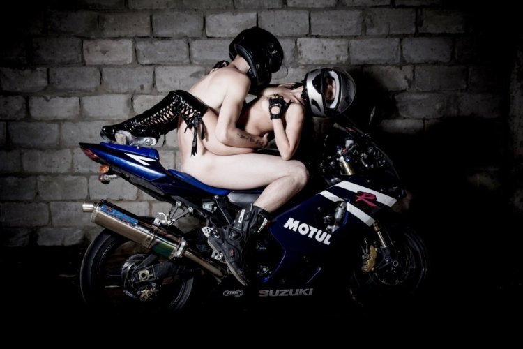Woman on SEX motorcycle