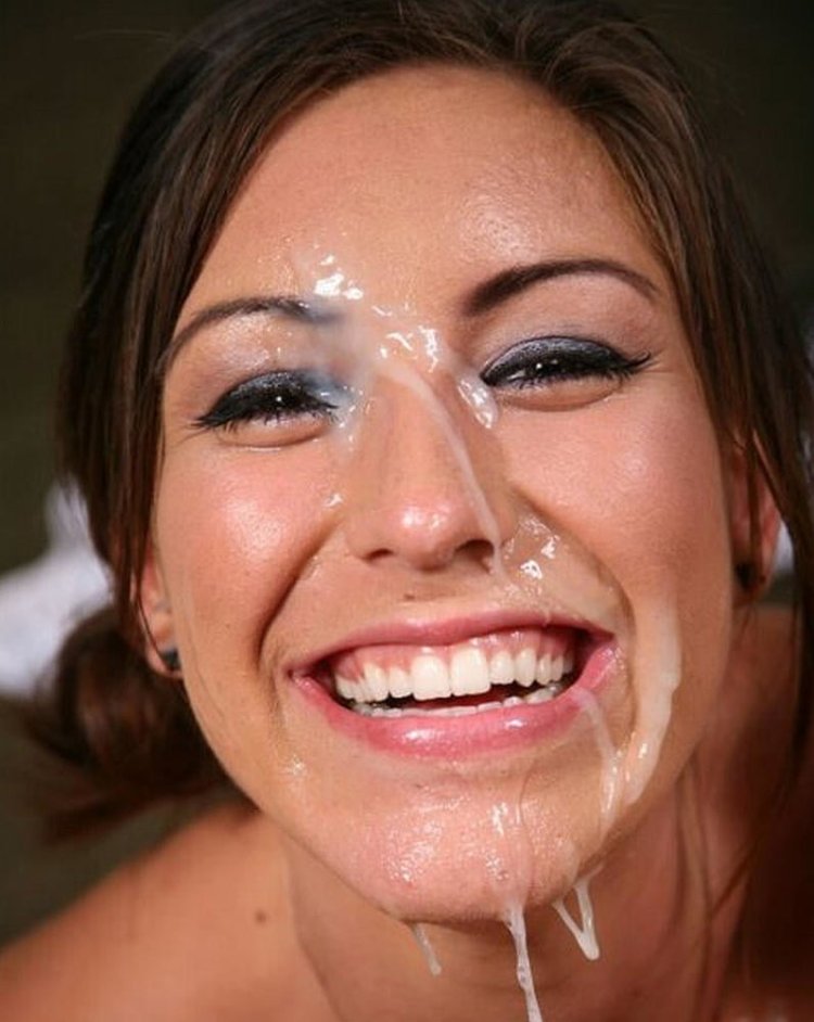Cumshots on the face of beautiful girls