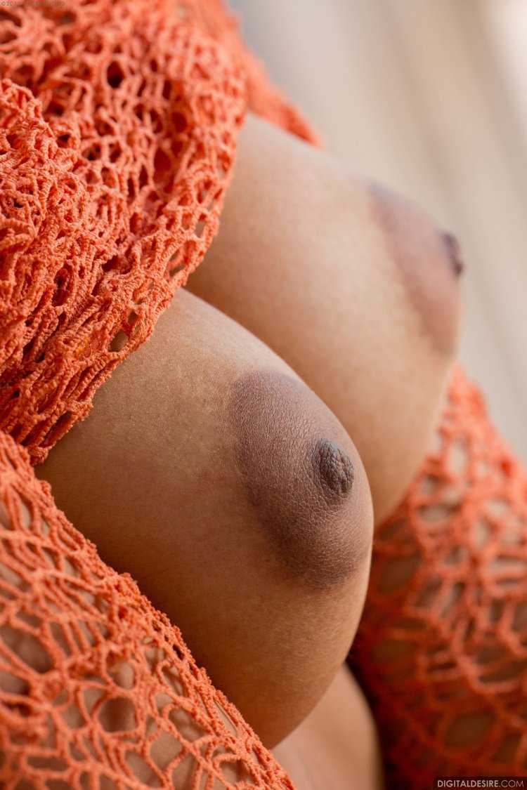 Brown female nipples