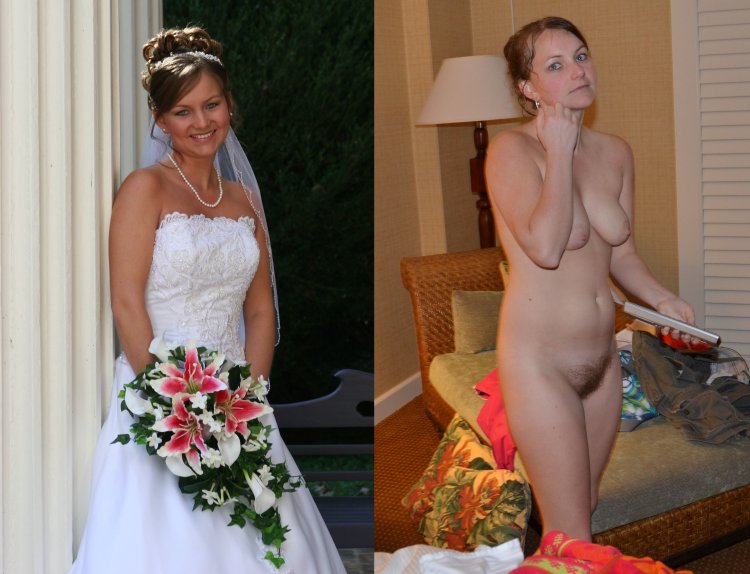 Naked pregnant bride