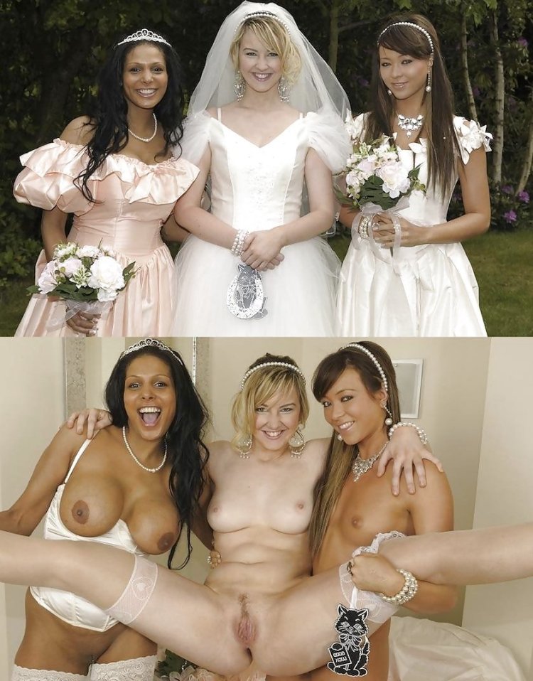 The bride's wedding undressed
