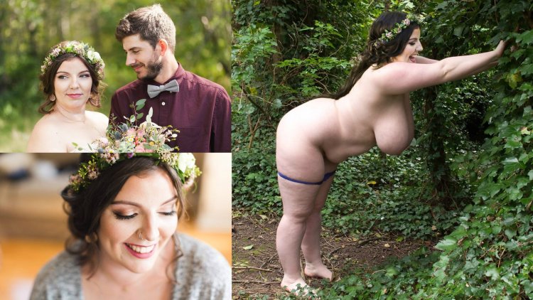 Bride with huge tits