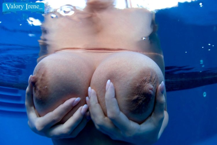 Naked girls under water