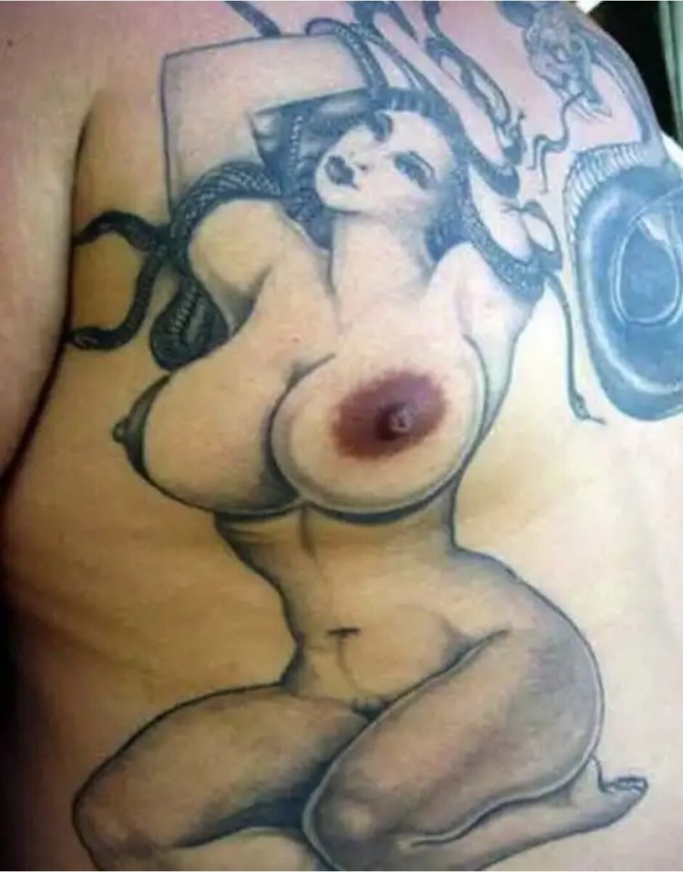 Tattoo depicting naked women