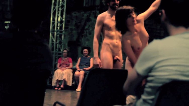 Girls undress on stage