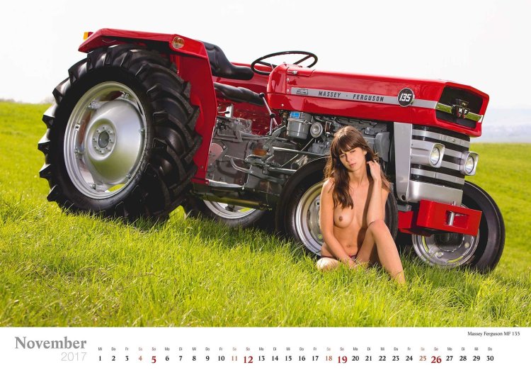Girls naked and tractor