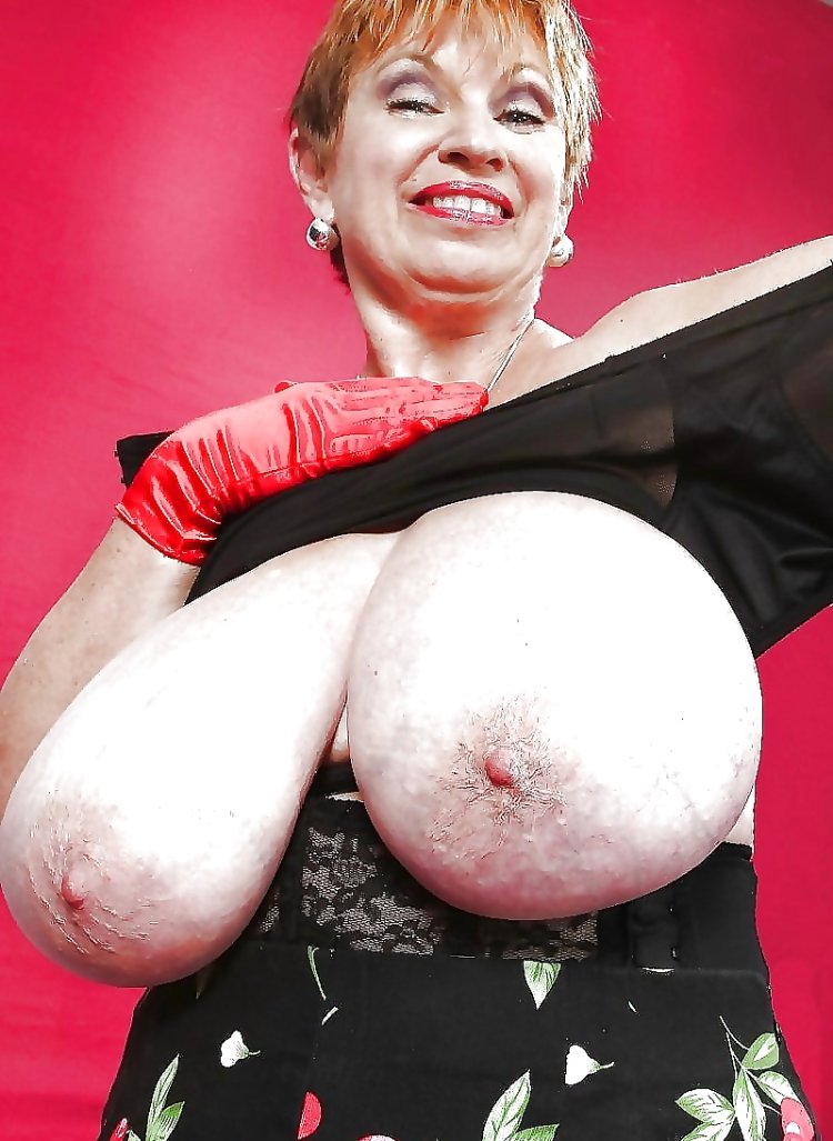 Old big female breast