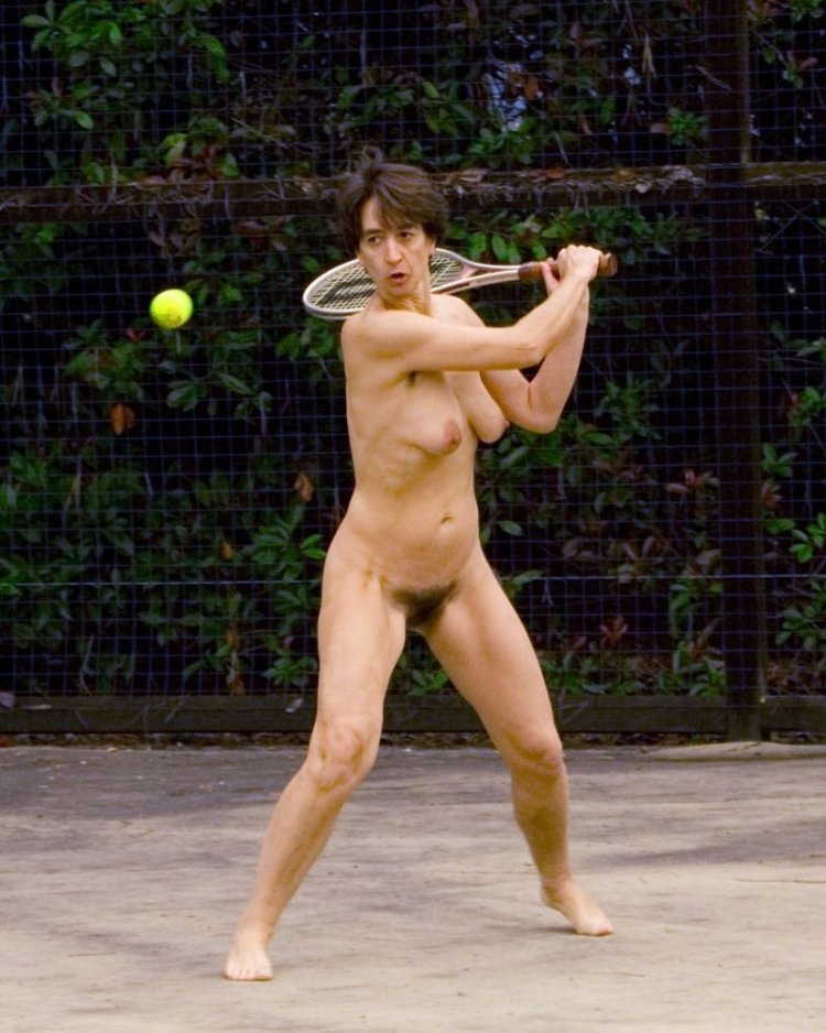 Naked Japanese engaged in sports