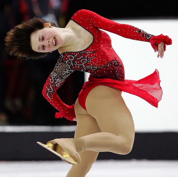 Irina Slutskaya without panties