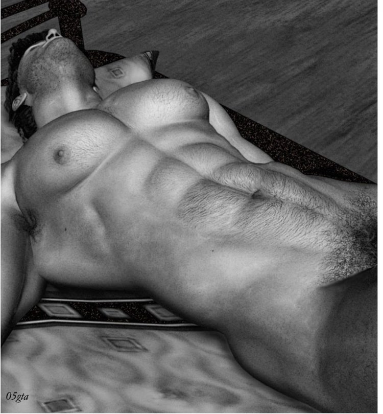 Naked sports man and woman