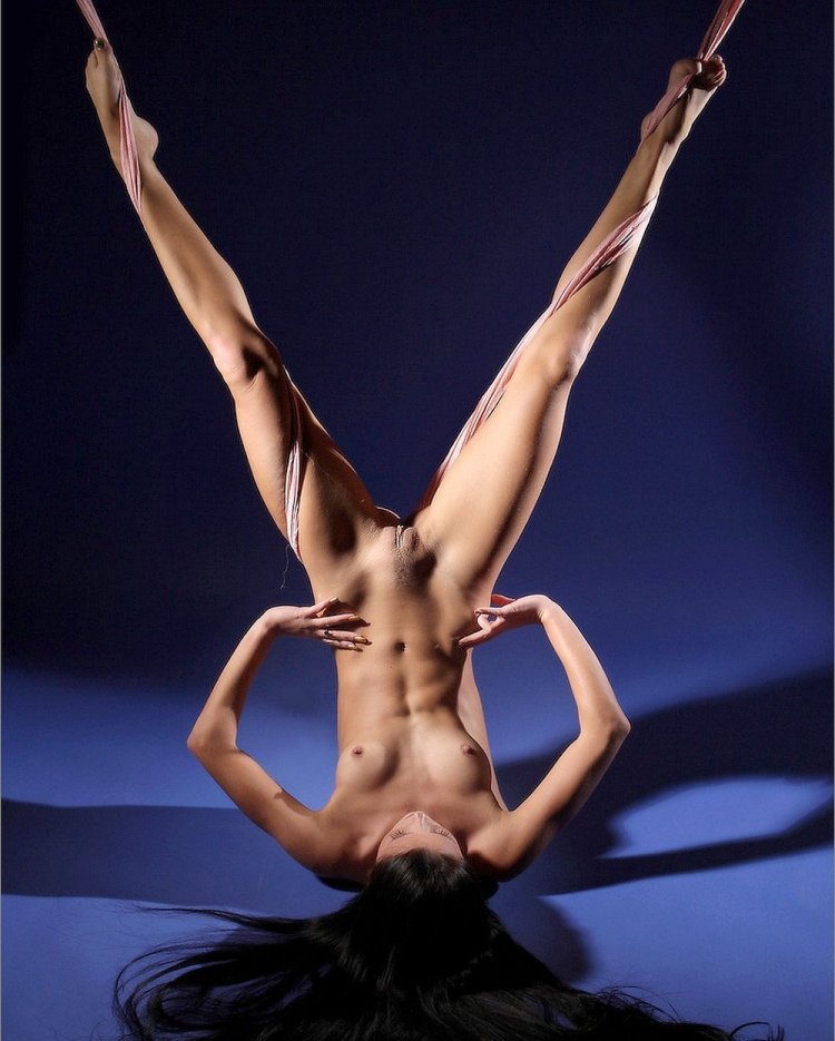 Erotic poses of gymnasts