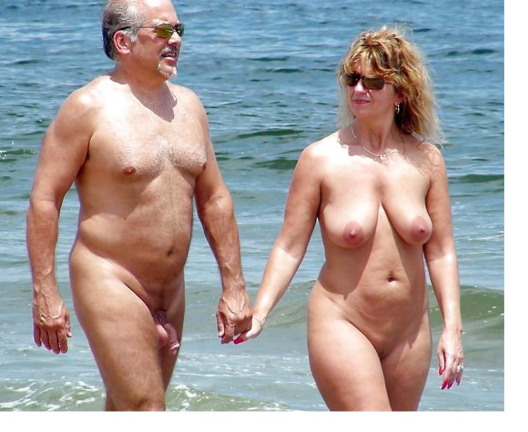 Naked busty grandmothers on the beach