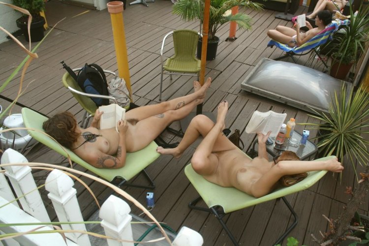 Naked women sunbathe in parks