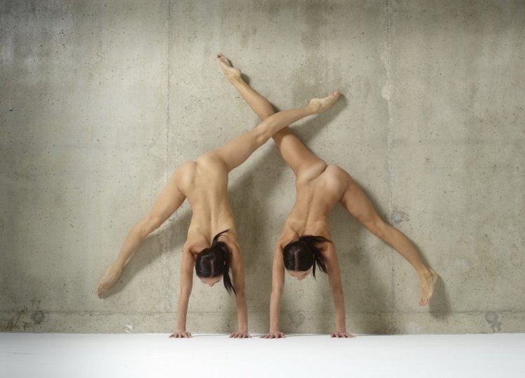 Beautiful naked gymnasts