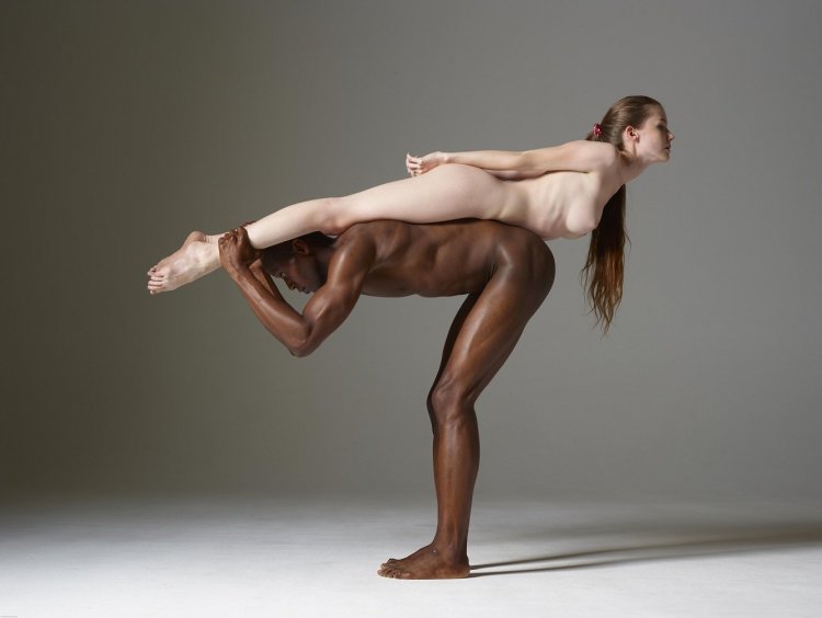 Acrobatics in the nude